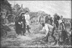 Friedrich der Große bei seinen Bauern