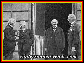 Lloyd George, Orlando, Clemenceau, Wilson.