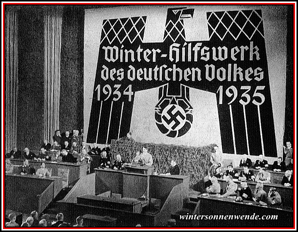 Eröffnung des Winterhilfswerks durch den Führer Oktober 1934.