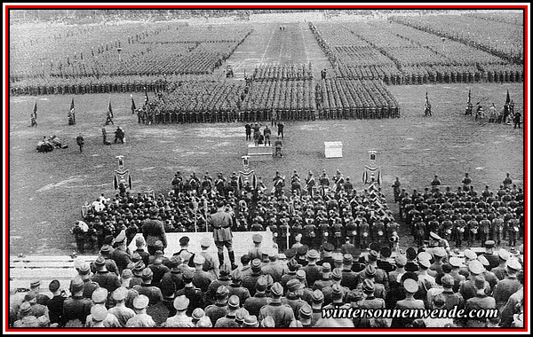 Arbeitsdienst auf dem Reichsparteitag 1934.