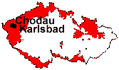 Lage von Chodau und Karlsbad
