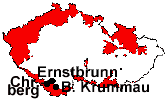 Lage von Ernstbrunn, Böhmisch Krummau und Christiansberg