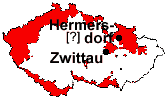 location of Hermersdorf and Zwittau