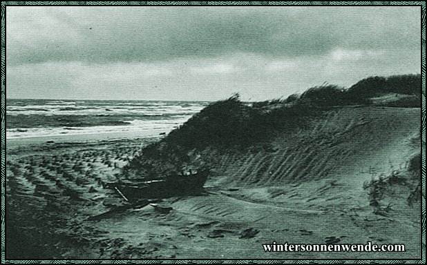 Insel Sylt. Durchbrochene Dünen.