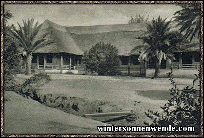 Das Hospital der Brüdergemeinde in Sikonje, 
Deutsch-Ostafrika.