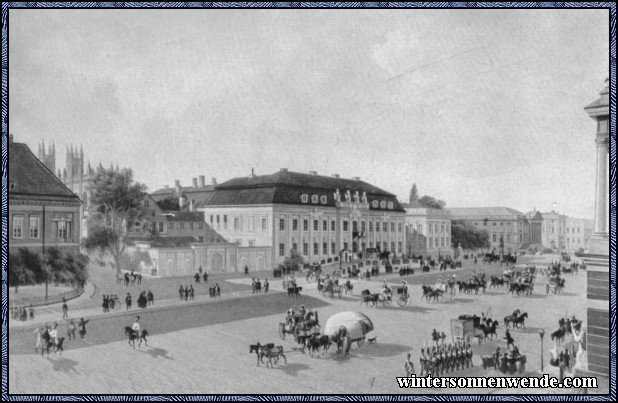 Auffahrt vor dem Palais' gegenüber dem Zeughaus in Berlin.