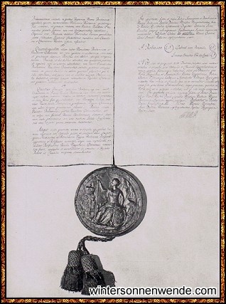 Handelsvertrag Danzig-England vom Jahre 1707.