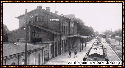 Bahnhof in Memel, das von den Litauern in Klaipéda
umgetauft ist.