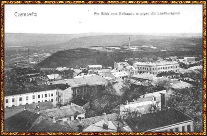 Czernowitz, Blick vom Rathausturm gegen die Landhausgasse