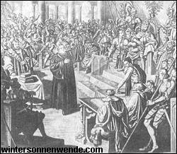 Luther vor Kaiser Karl auf dem Reichstag zu Worms