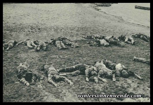 39 erschlagene Volksdeutsche in
Hopfengarten bei Bromberg.