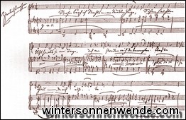 Brahms' eigenhändige Niederschrift der �'Sapphischen Ode'�.