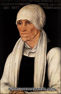 Gemälde von Lukas Cranach d. Ä.: Luthers Mutter.