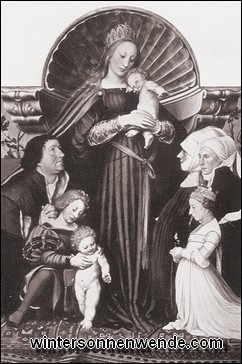 Holbein, die Darmstädter Madonna.