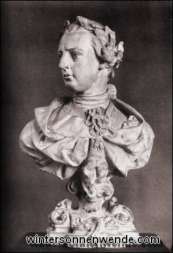 Joseph II. Gipsbüste von Franz Xaver Messerschmied.
