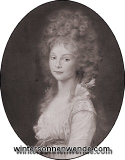 Königin Luise. Gemälde von Johann Friedrich August Tischbein, um 1796.