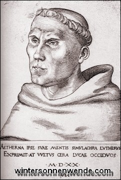 Martin Luther als Mönch.