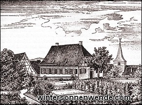 Mörikes Pfarrhaus und Garten in Cleversulzbach.