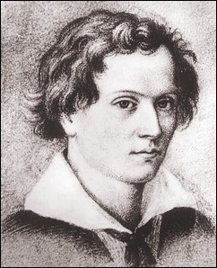 Eduard Mörike als Student in Tübingen, 1824.
