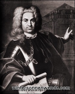 Balthasar Neumann. Gemälde von Markus Friedrich Kleinert, 1727.