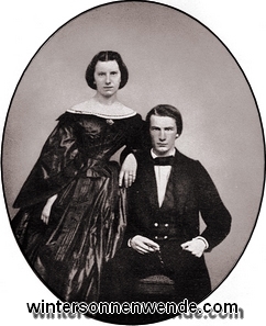 Wilhelm Raabe mit seiner Braut Bertha Leiste.