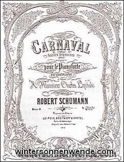 Titelblatt der Erstausgabe von Schumanns �Carnaval', 1837.