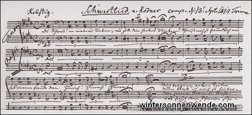 Notenhandschrift, Schwertlied.