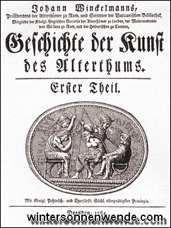 Titelblatt der Erstausgabe von Winckelmanns �Geschichte der Kunst des Altertums'.
