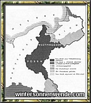 Ostdeutschland nach den Bestimmungen des Versailler Diktats