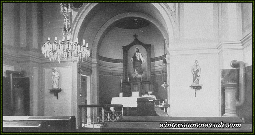 Inneres der französischen Kirche im Lager Königstein.