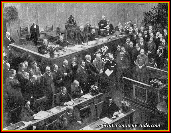 Eröffnung der deutschen Nationalversammlung in Weimar.