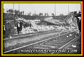 1921: Von Kommunisten gesprengtes Stellwerk bei Ammendorf.