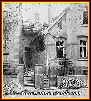 Von Kommunisten gesprengtes Haus in Hettstedt.