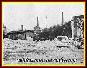 Niedergelegte Eisenbahnwerkstätten 1931.