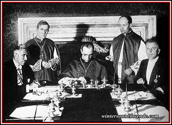 Unterzeichnung des Konkordats zu Rom am 20. Juli 1933.