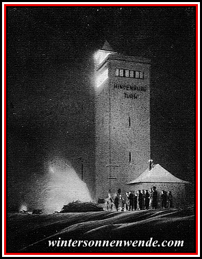 Hindenburgturm an der französischen Saargrenze vor der Abstimmung.