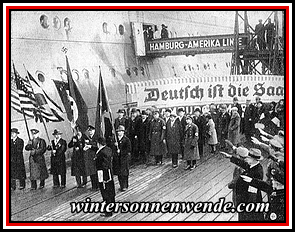 358 USA.-Saardeutsche am 4. Januar 1935 in Cuxhaven.