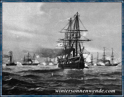 Seegefecht bei Jasmund 1864.