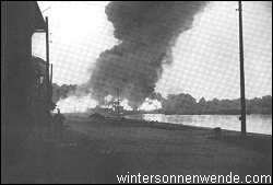 Die Westerplatte in Flammen