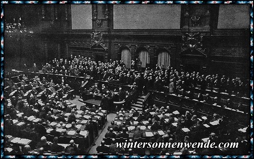 Die historische Reichstagssitzung am 4. August 1914.