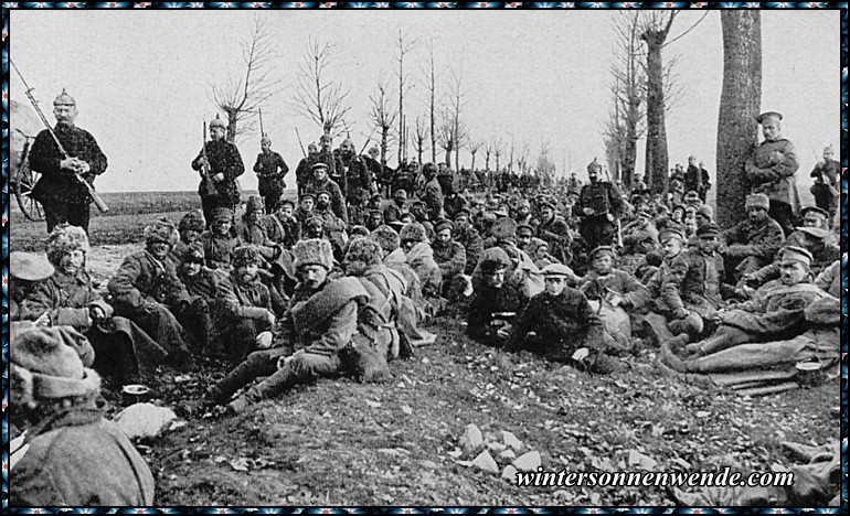 Gefangene Russen nach der Schlacht bei Lodz.