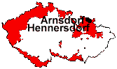 Lage von Arnsdorf und Hennersdorf