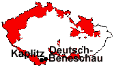 Lage von Deutsch-Beneschau und Kaplitz