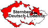 Lage von Deutsch-Lodenitz und Sternberg