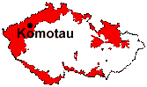 Lage von Komotau