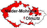 Lage von Nieder-Mohrau und Olmütz