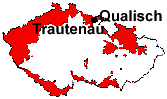 Lage von Qualisch und Trautenau