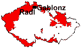 Lage von Radl und Gablonz