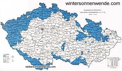 Sprachenkarte der Sudetenländer