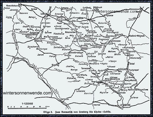 Zum Vormarsch von Lemberg bis Cholm - Lublin